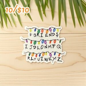 Stranger Things Christmas Lights Alphabet Sticker – 2”